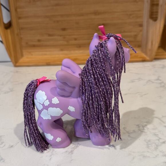 Vintage Cabbage Patch Magic Meadow Pony Crimp 'n Curl Springsong Purple Pegasus - Picture 3 of 7
